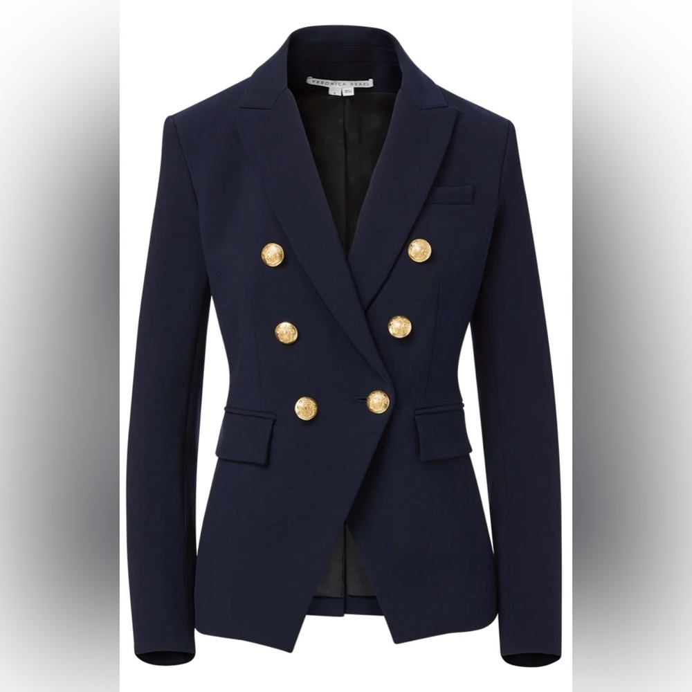 Veronica Beard, Miller Dickey Jacket, Sz 16, Navy w. Gold Buttons.